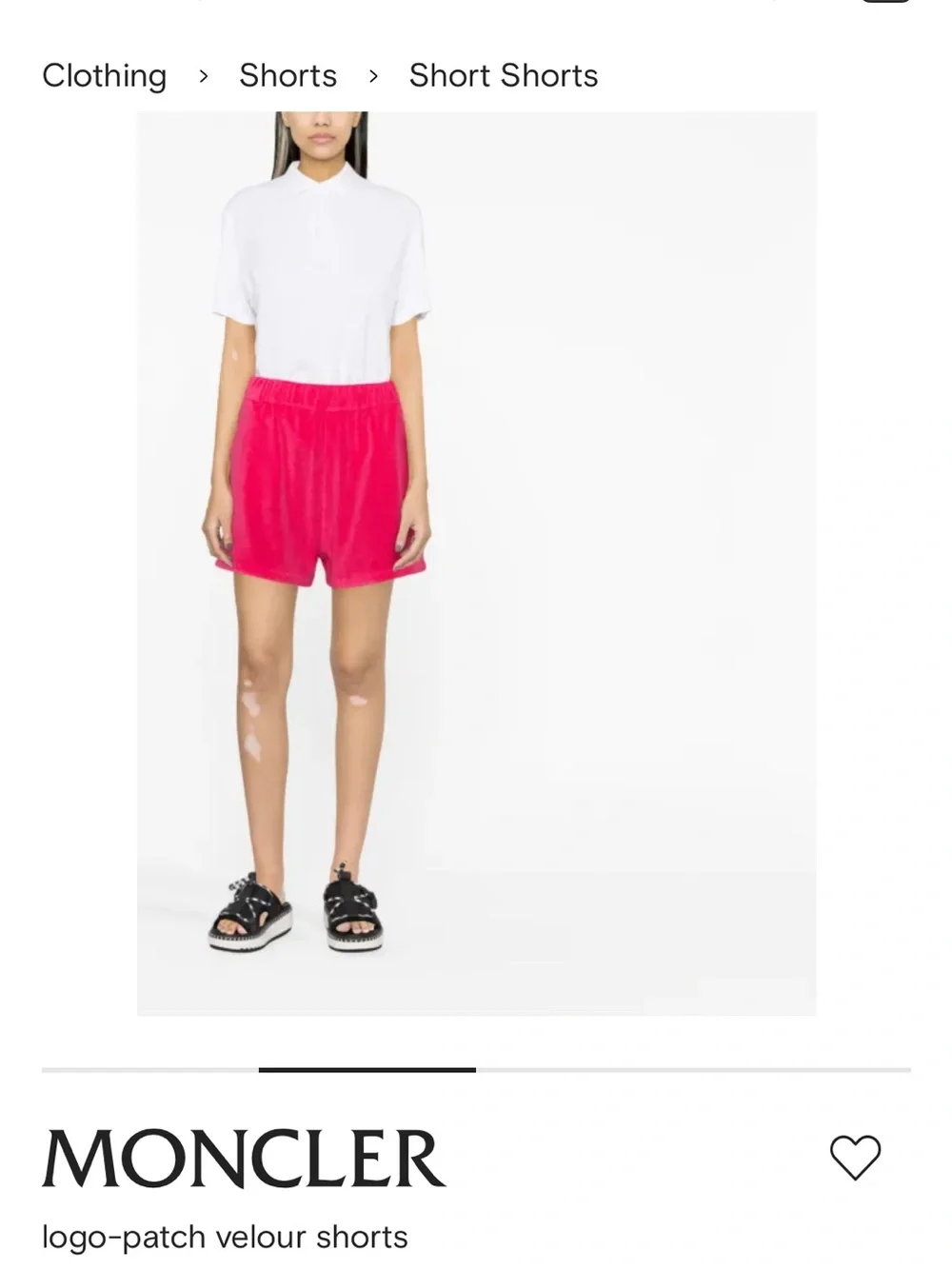 Moncler Hot Pink Terry Athletic Shorts